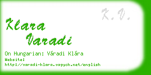 klara varadi business card